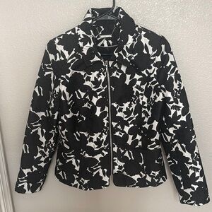 Black and white floral Jacket